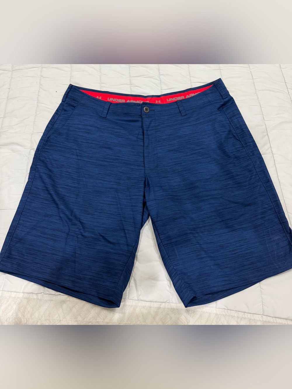 Under Armour Men’s Navy Blue Performance Flat Front Shorts